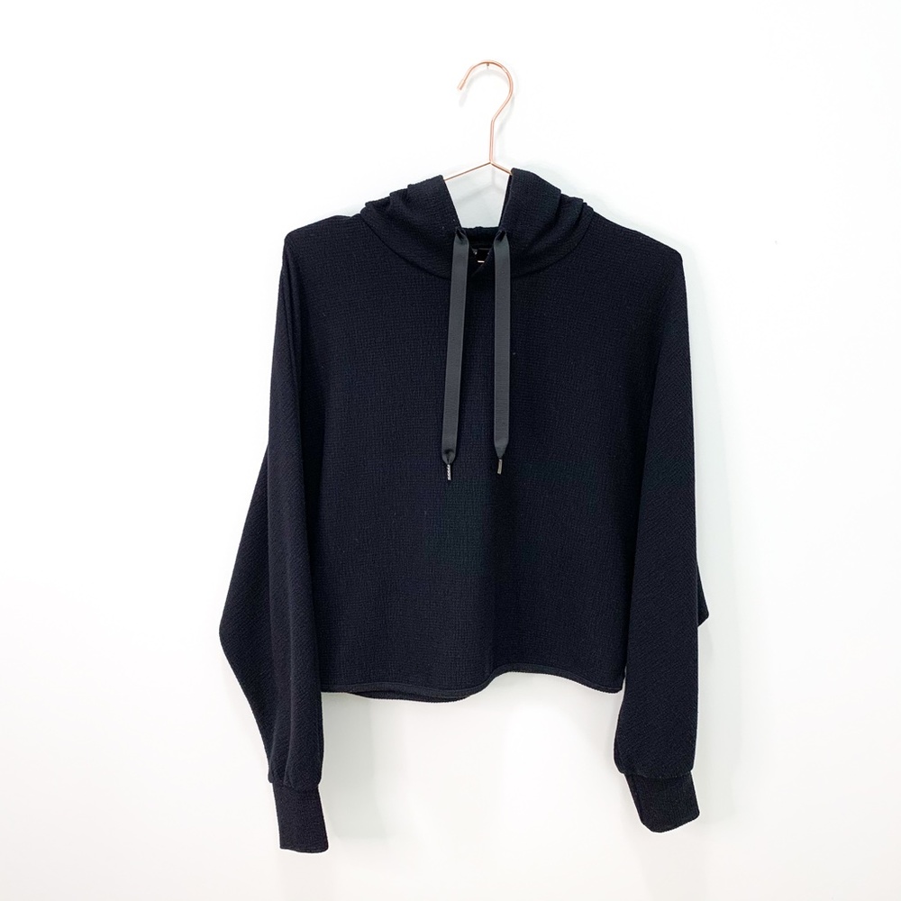 Dynamite Black Crop Hoodie